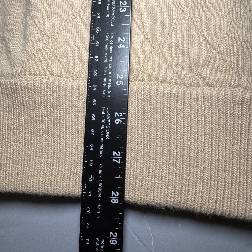 Brooks Brothers NWT Men L Heavyweight Merino Cashmere 1/4 Zip Italian Yarn Beige - Picture 8 of 10
